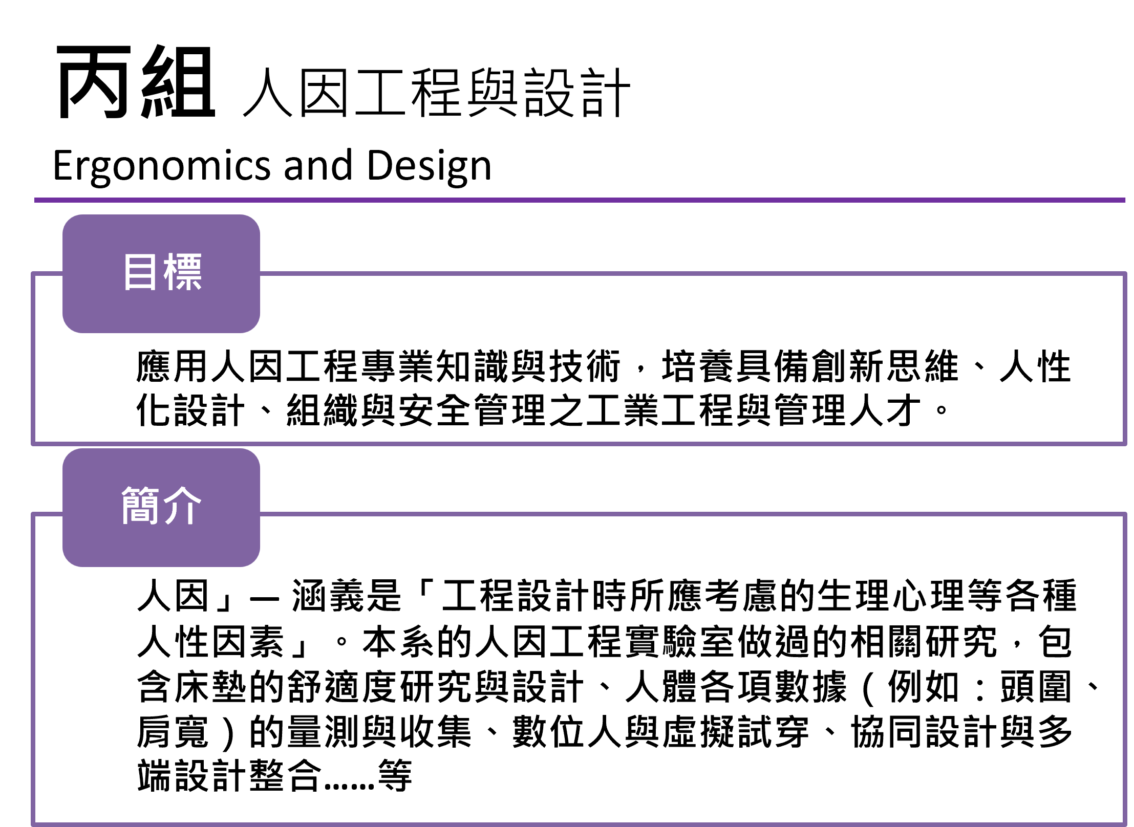 丙組 人因工程與設計